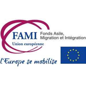 Logo Fonds européen Asile, Migration et Intégration (FAMI)
